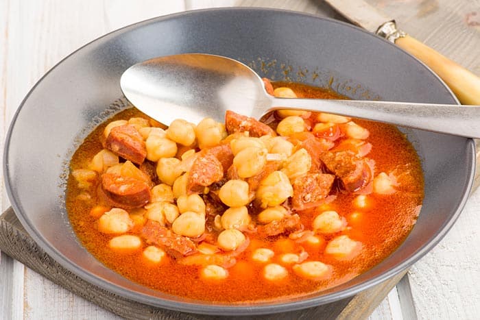  chickpea recipe with chorizo ​​